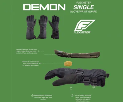 Snowboard gloves 1 wristguard Flexmeter