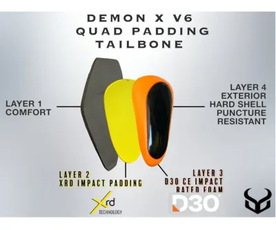 demon tailbone padding v6-short pants d3o-xrd