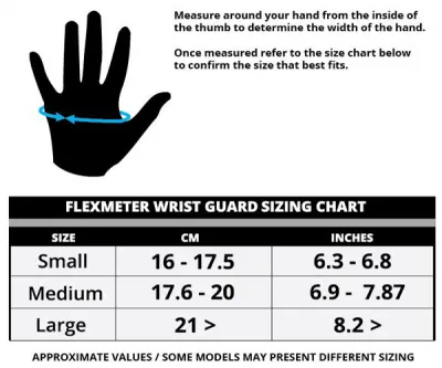 Snowboard gloves 1 wristguard Flexmeter