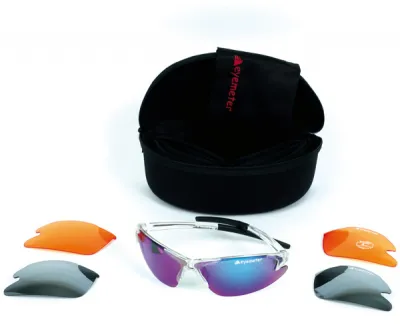 Snowboard Sonnebrille Transparent mit 3 austauschbare Gläsern